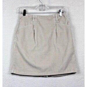 Eddie Bauer ~ Women’s Size 8 Beige Knee Length Corduroy Skirt Vintage